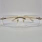 C Decor - Gold White Marbles w/ Clear Lenses - Diamonds Prong Set