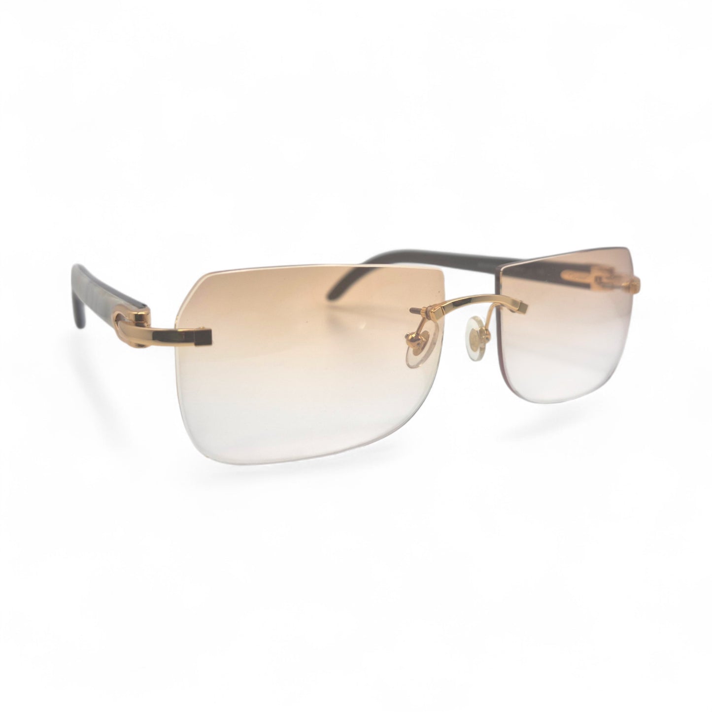 C Decor - Gold White Buffs Sunglasses w/ Light Brown Lenses (2020s)