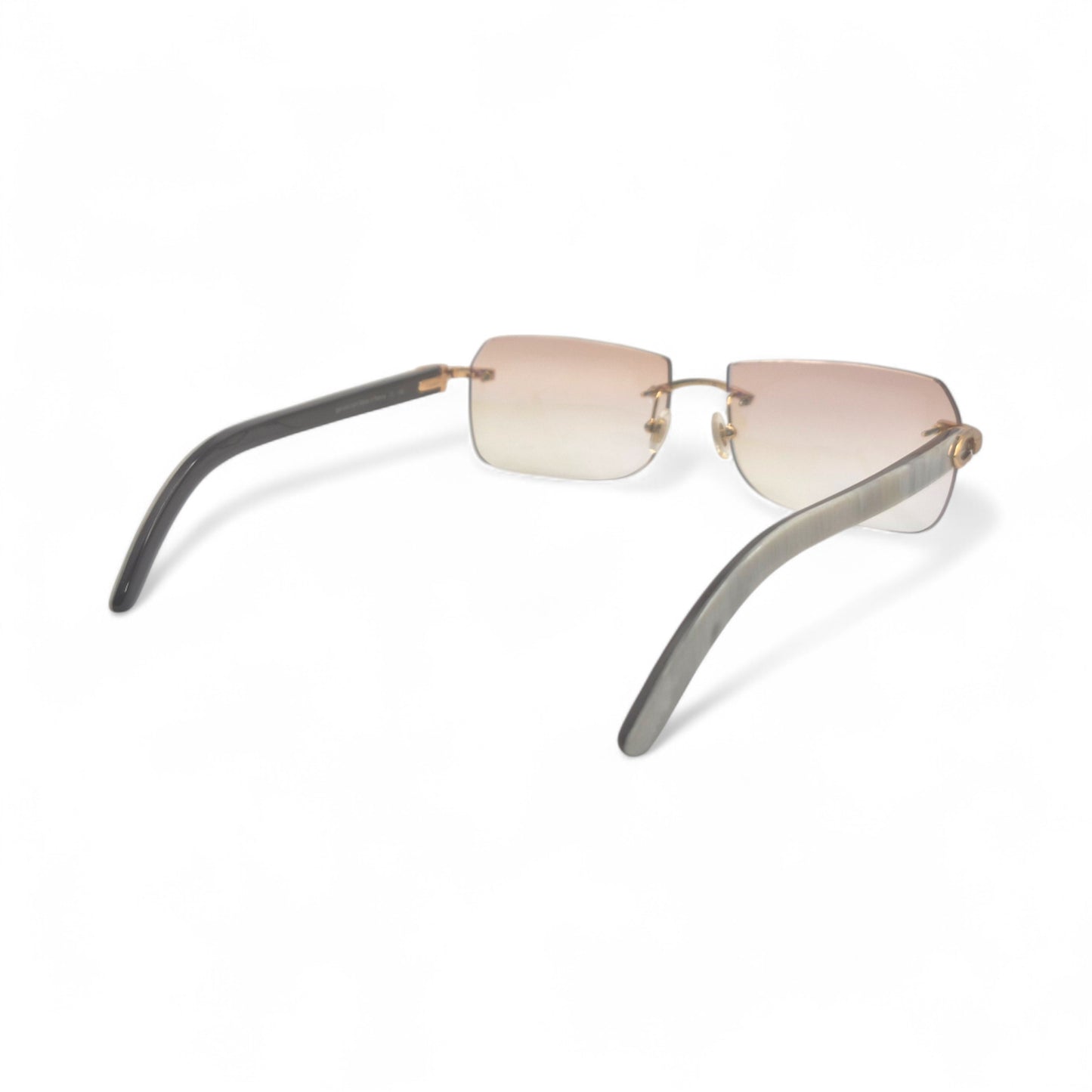 C Decor - Gold White Buffs Sunglasses w/ Light Brown Lenses (2020s)