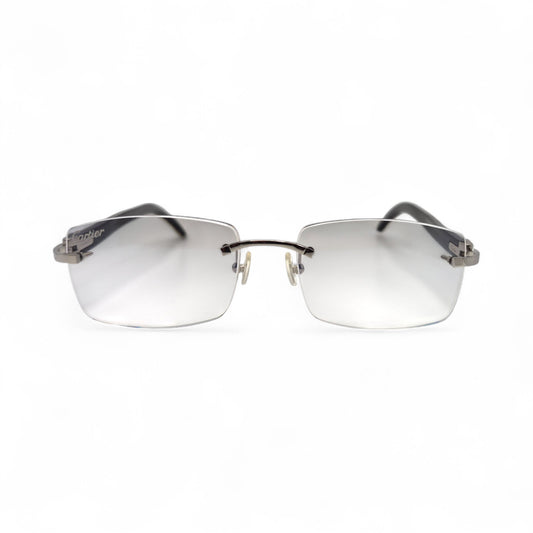 C Decor - Silver White Buffs Sunglasses w/ Gray Square Lenses (2020s)