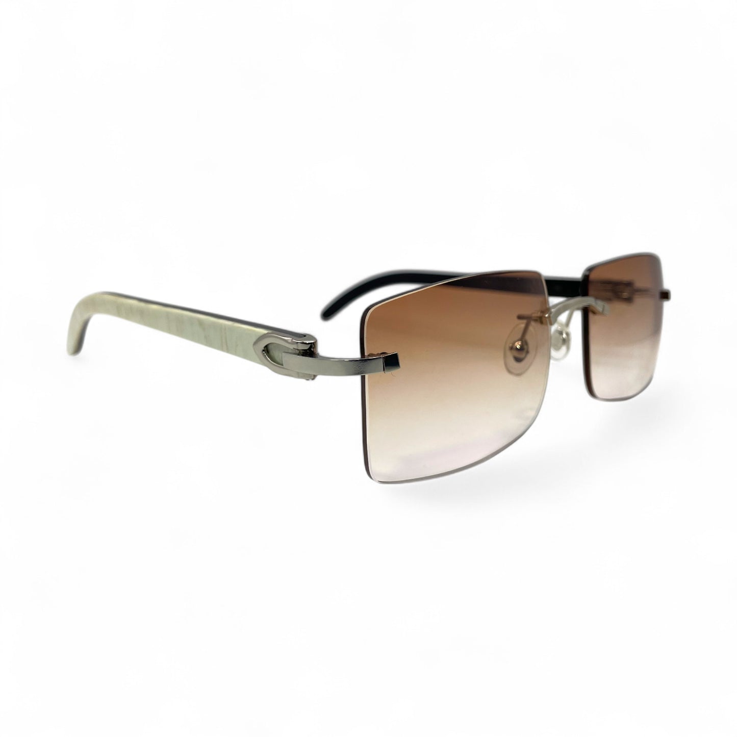 C Decor Buffs - Silver White Genuine Horn Sunglasses (2020s)