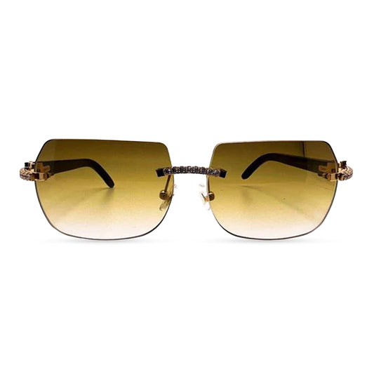 Decor C - Gold White Buffs w/ Hennessy Brown Lenses - Diamond Set