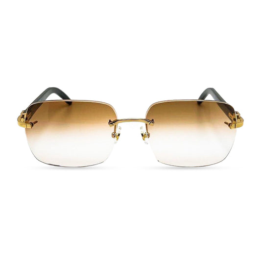 Decor C - Gold White Buffs w/ Hennessy Brown Square Lenses