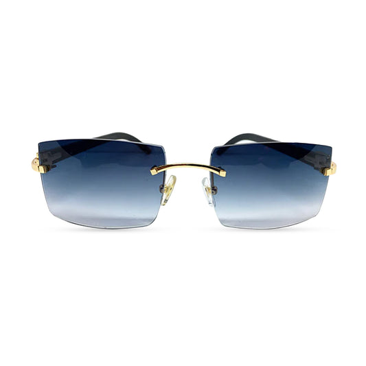 Decor C - Gold White Buffs w/ Custom Aqua Blue Lenses