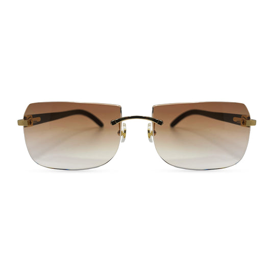 C Decor - Gold White Buffs w/ Hennessy Brown Faded Lenses