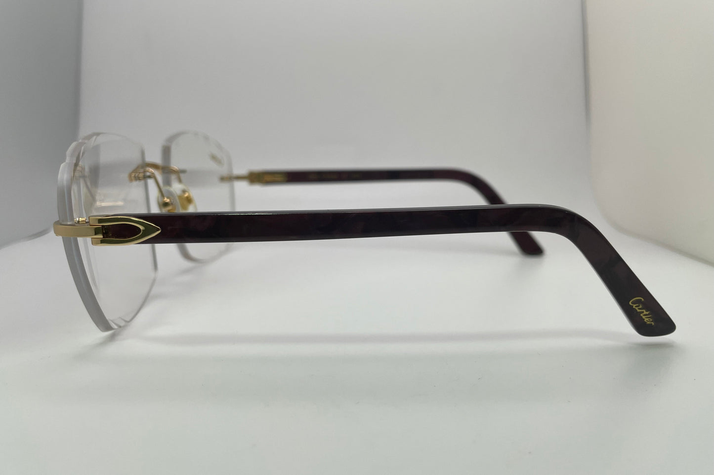 C Decor - Gold Dark Brown Marbles w/ Clear Lenses