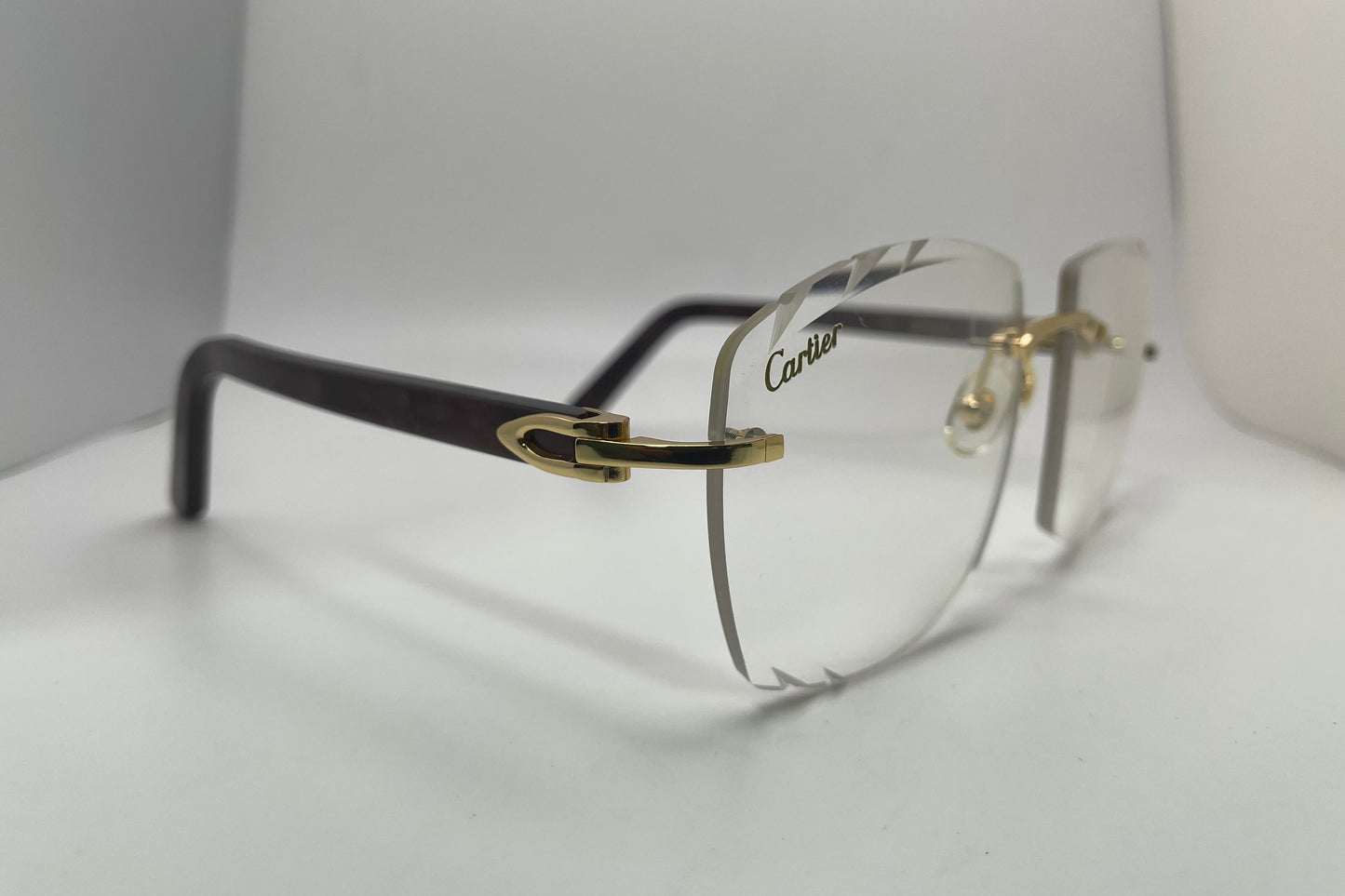 C Decor - Gold Dark Brown Marbles w/ Clear Lenses