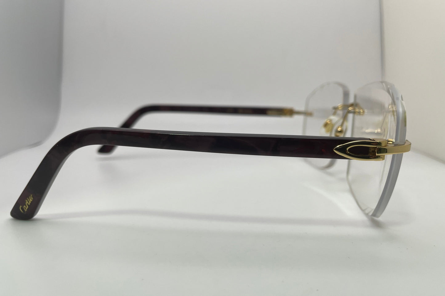 C Decor - Gold Dark Brown Marbles w/ Clear Lenses