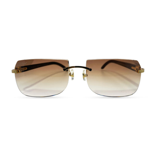 C Decor - Gold Black Buffs w/ Hennessy Brown Faded Lenses