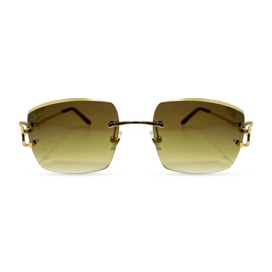 Big C - Gold Wires w/ Olive Lenses