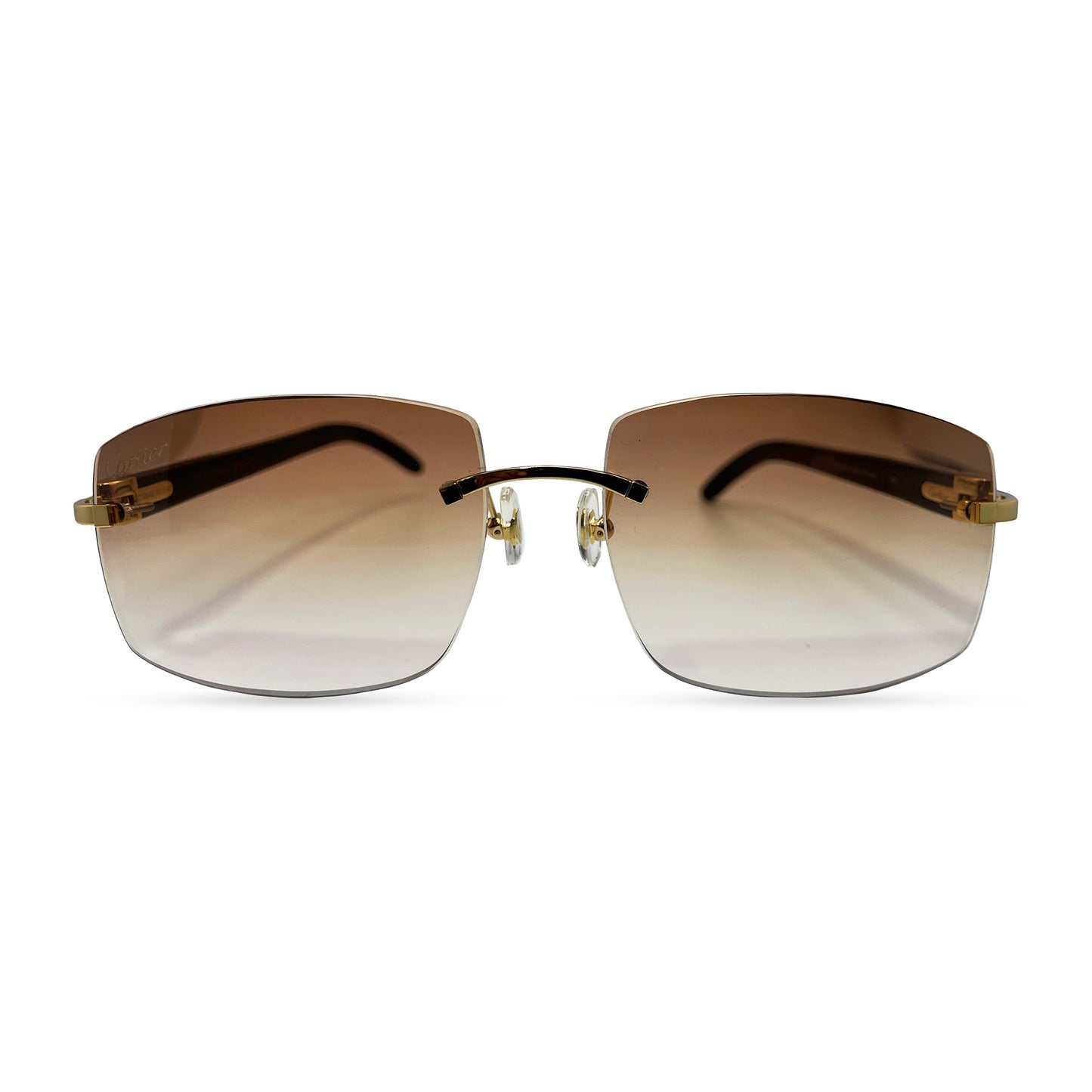 C Decor - Gold White Buffs w/ Hennessy Brown Faded Lenses