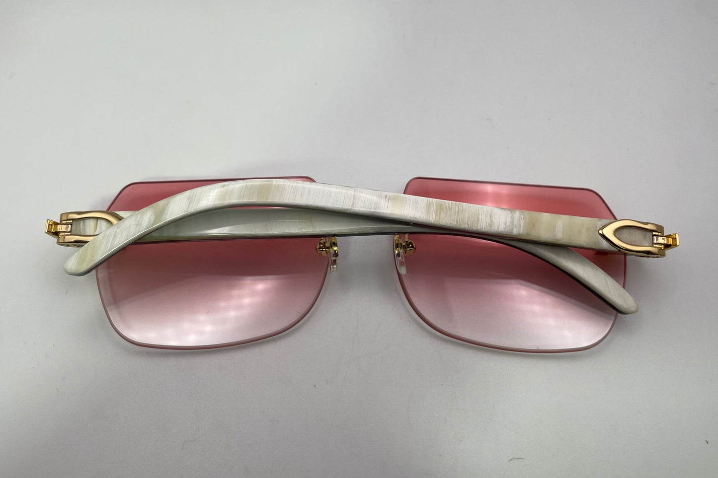 C Decor - Gold White Buffs w/ Fresh Pink Faded Lenses