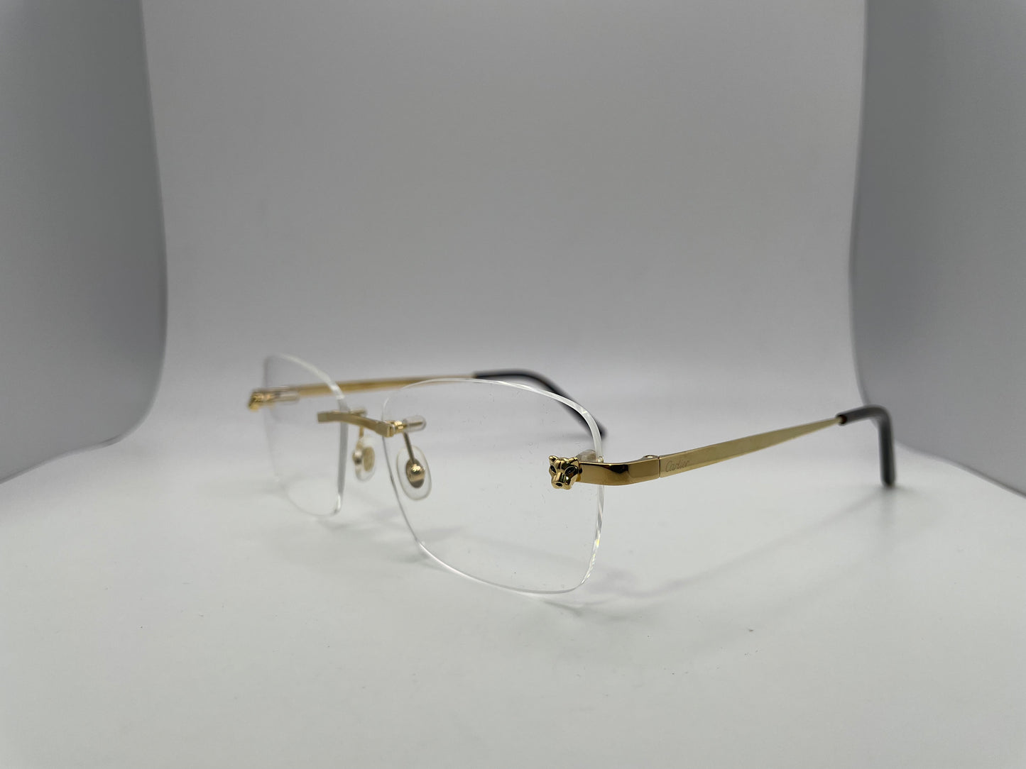 Cartier - Gold Wires w/ Clear Lenses - Authentic