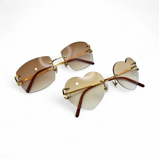 Big C His & Her Combo - Gold Wires w/ Hennessy Brown Mykonos & Kardias Lenses