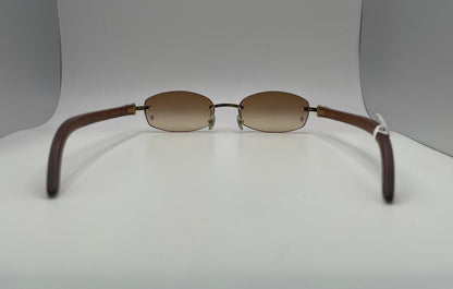 Cartier - Gold Woods w/ Hennessy Brown Faded Lenses - Authentic