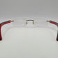 Cartier - Gold Red Woods w/ Clear Lenses - Authentic