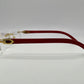 Cartier - Gold Red Woods w/ Clear Lenses - Authentic