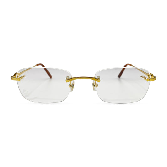 Cartier - Gold Wires w/ Clear Lenses - Authentic