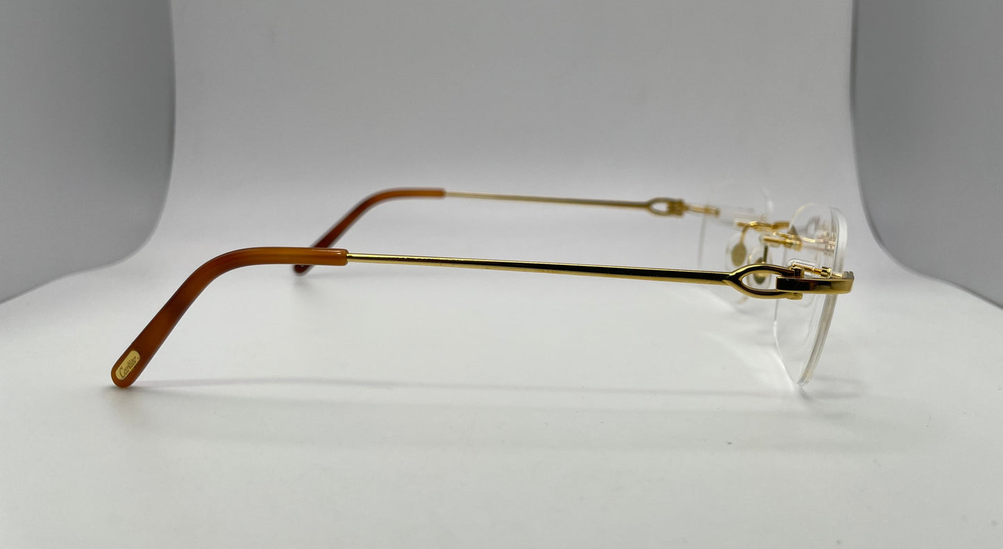 Cartier - Gold Wires w/ Clear Lenses - Authentic