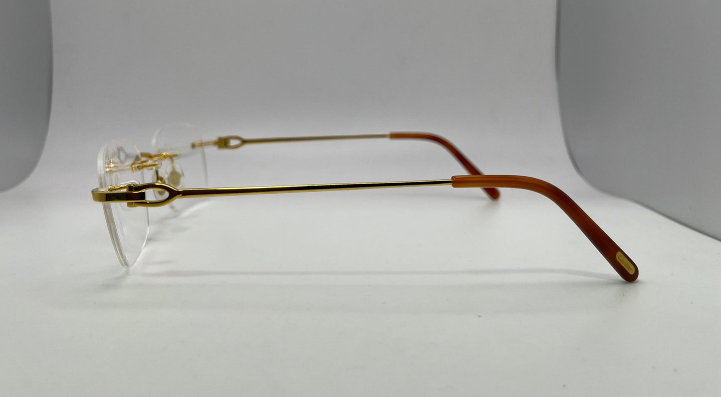 Cartier - Gold Wires w/ Clear Lenses - Authentic