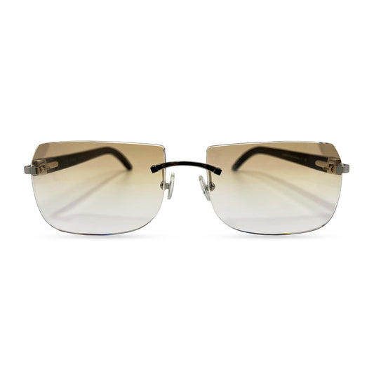 C Decor - Silver Black Buffs w/ Light Brown Faded Lenses