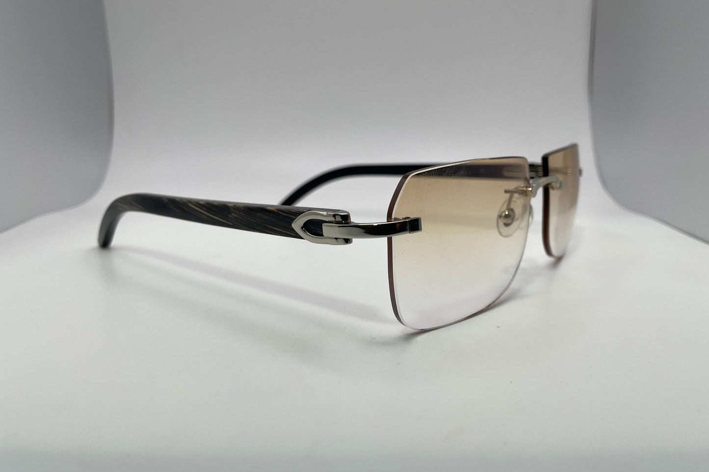 C Decor - Silver Black Buffs w/ Light Brown Faded Lenses