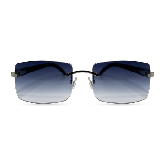 C Decor - Silver Black Buffs w/ Dark Blue Faded Lenses