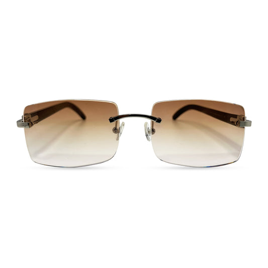 C Decor - Silver Black Buffs w/ Brown Faded Lenses