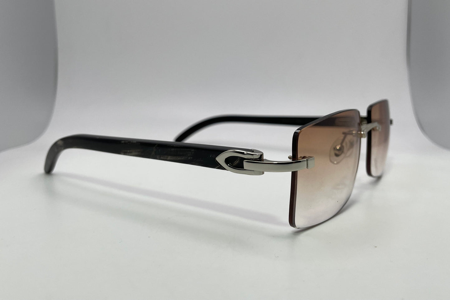 C Decor - Silver Black Buffs w/ Brown Faded Lenses