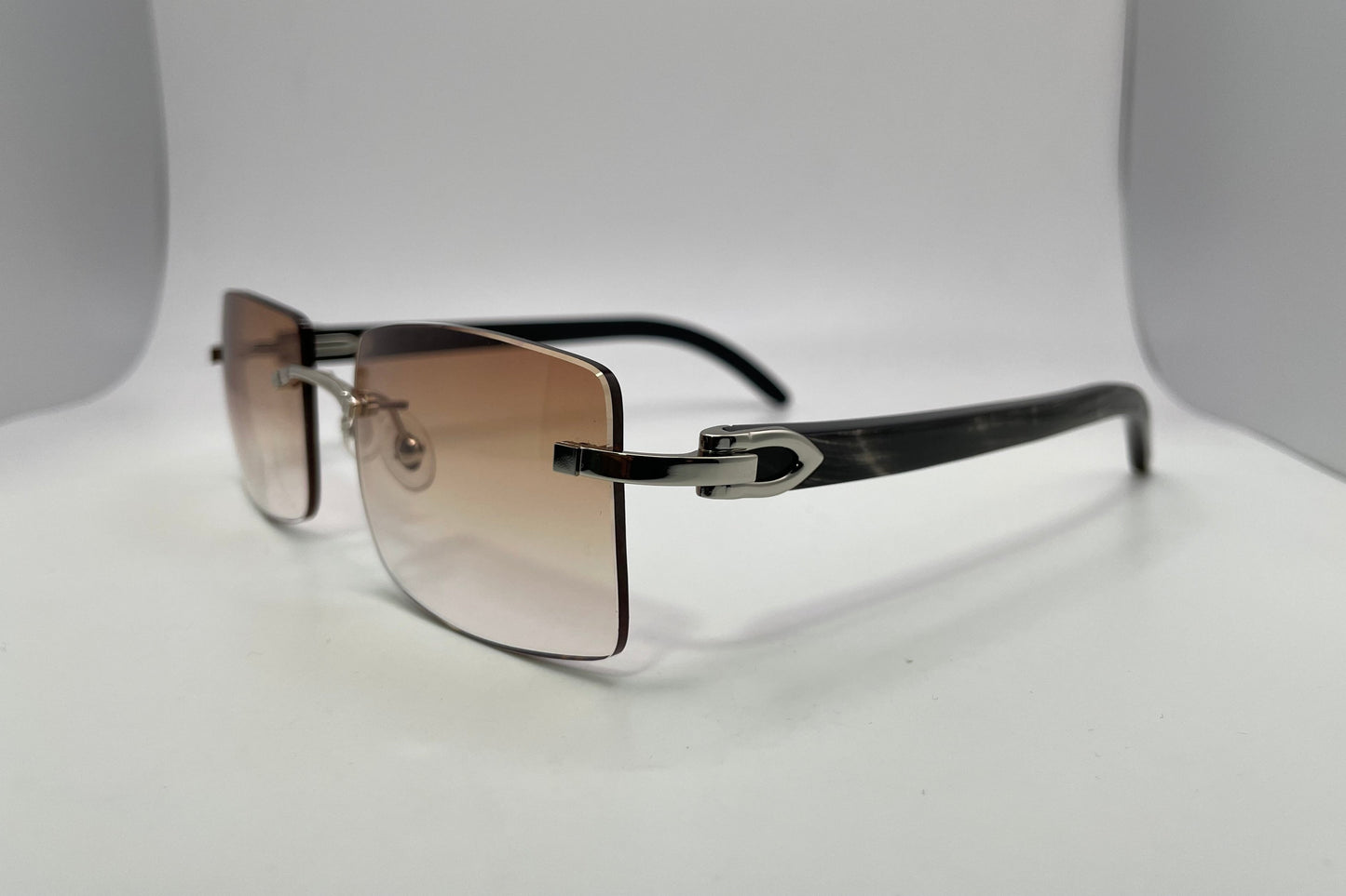 C Decor - Silver Black Buffs w/ Brown Faded Lenses