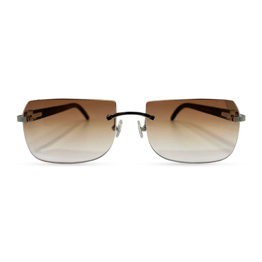 C Decor - Silver White Buffs w/ Brown Faded Lenses