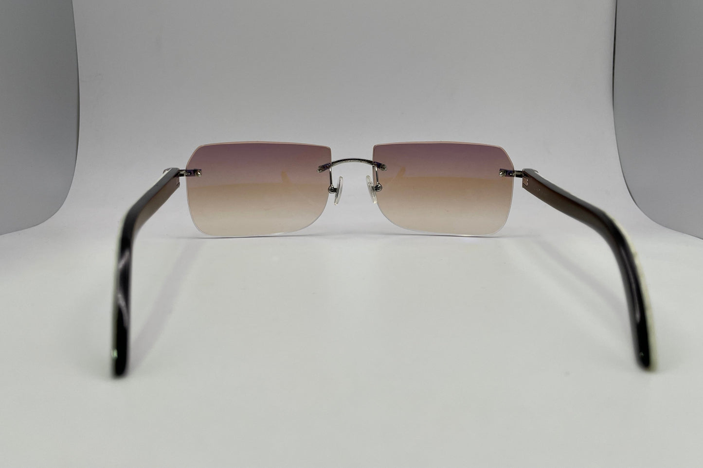 C Decor - Silver White Buffs w/ Brown Faded Lenses