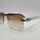 C Decor - Silver White Buffs w/ Brown Faded Lenses