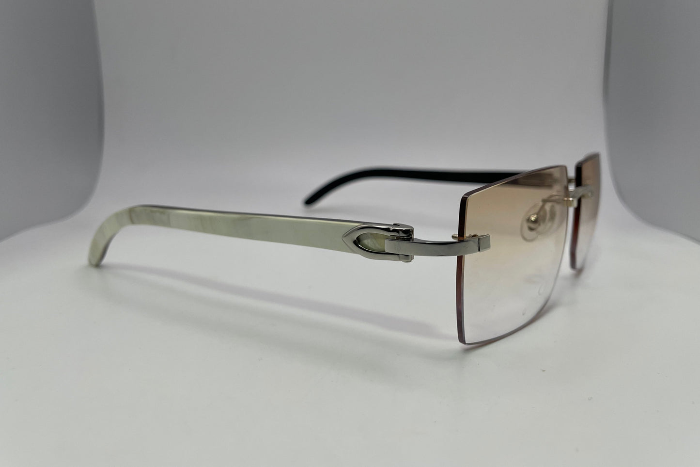 C Decor - Silver White Buffs w/ Light Brown Faded Lenses