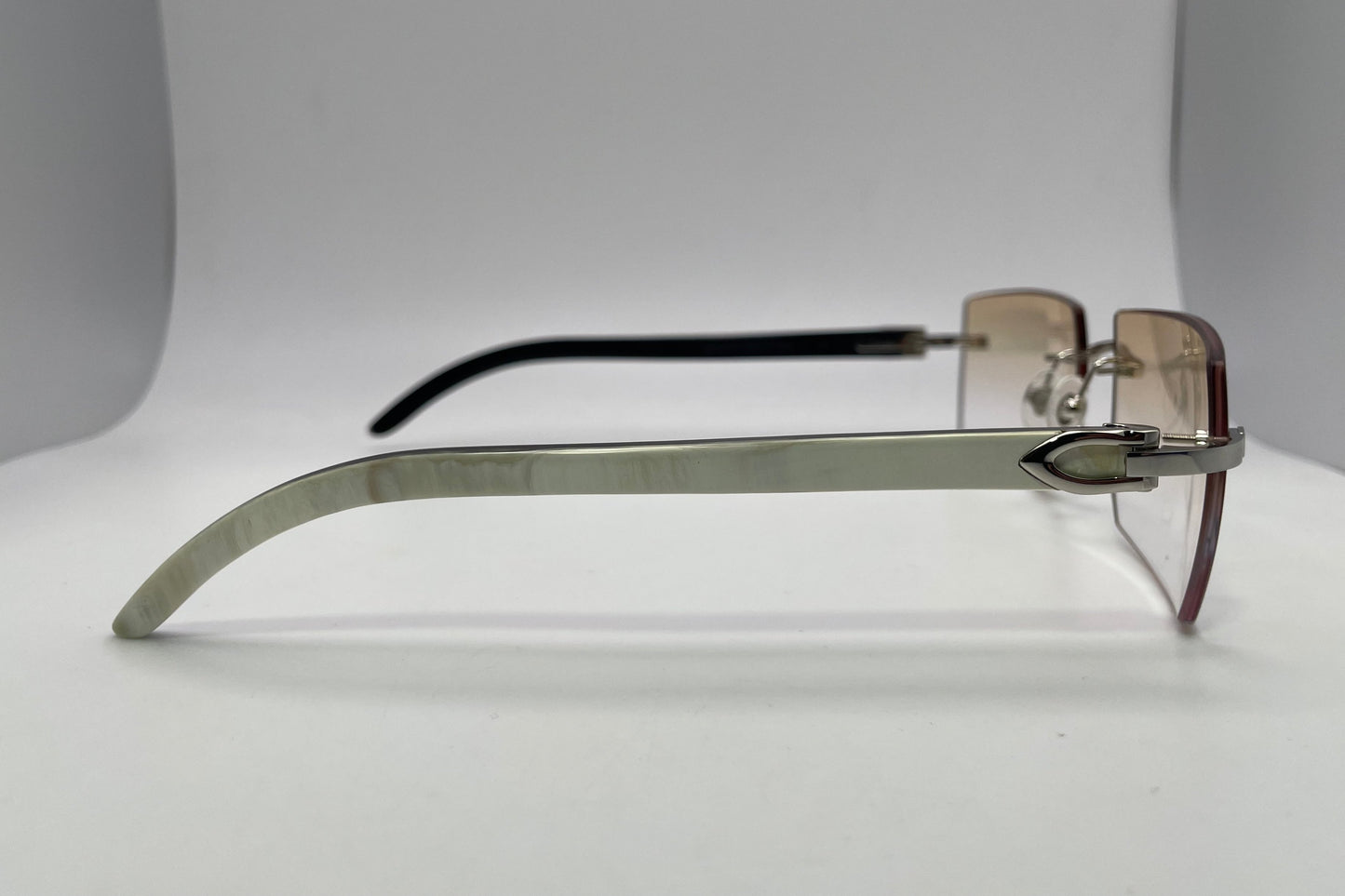 C Decor - Silver White Buffs w/ Light Brown Faded Lenses