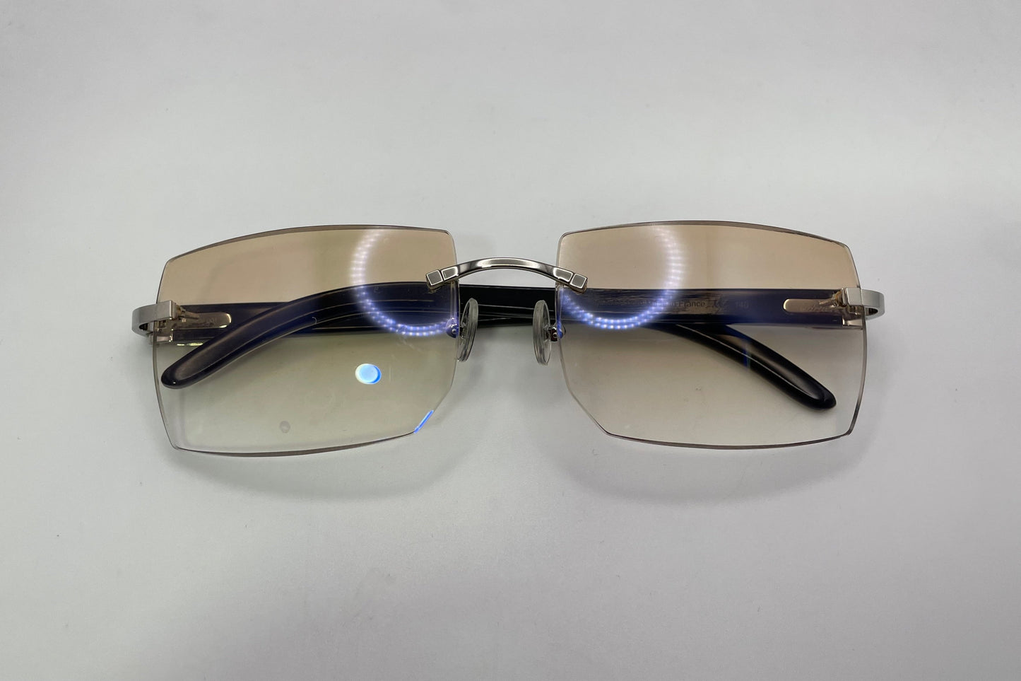 C Decor - Silver White Buffs w/ Light Brown Faded Lenses