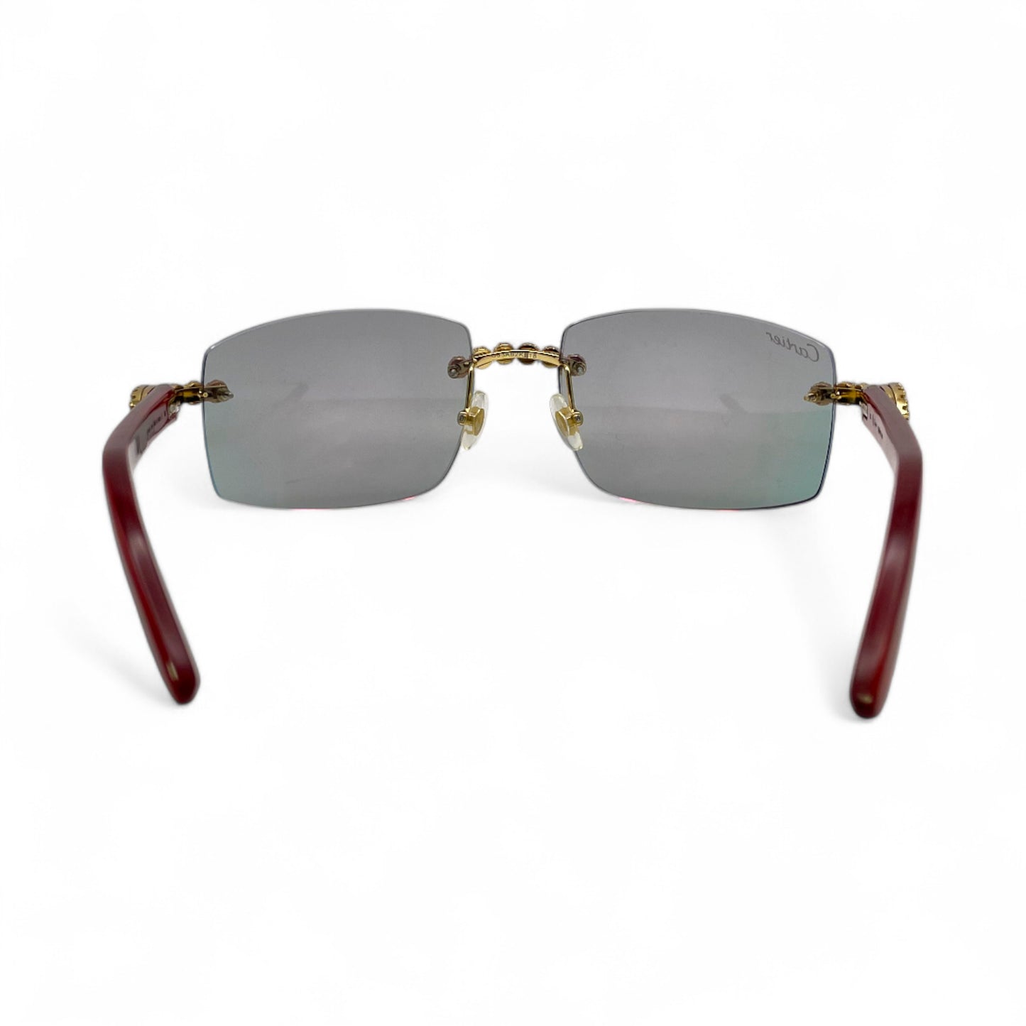 C Decor Woods (Iced - CZ) - Gold Woods Sunglasses w/ Diamonds Flower Set (2010s)