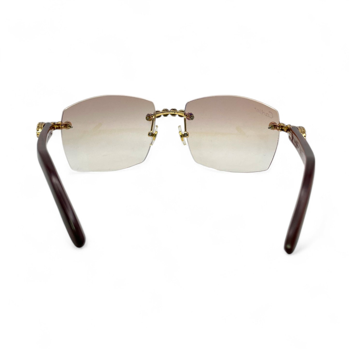 C Decor Woods (Iced - CZ) - Gold Woods Sunglasses w/ Diamonds Flower Set (2010s)