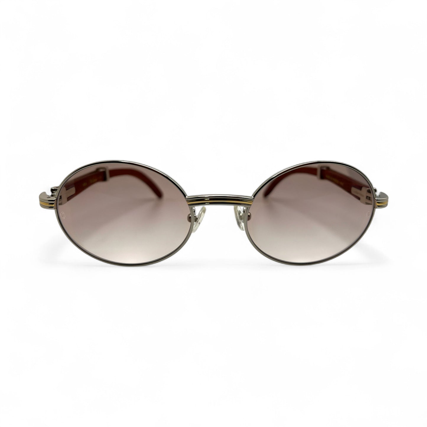 Giverny - 55-22 Gold Woods Sunglasses w/ Light Brown Lenses - Luxury Optical