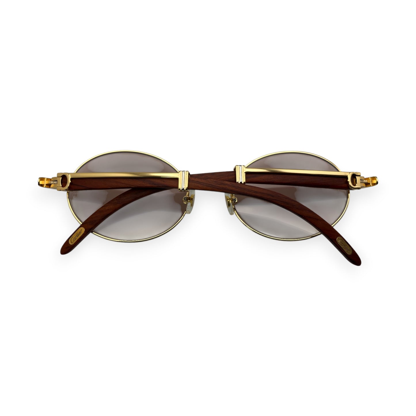 Giverny - 55-22 Gold Woods Sunglasses w/ Light Brown Lenses - Luxury Optical
