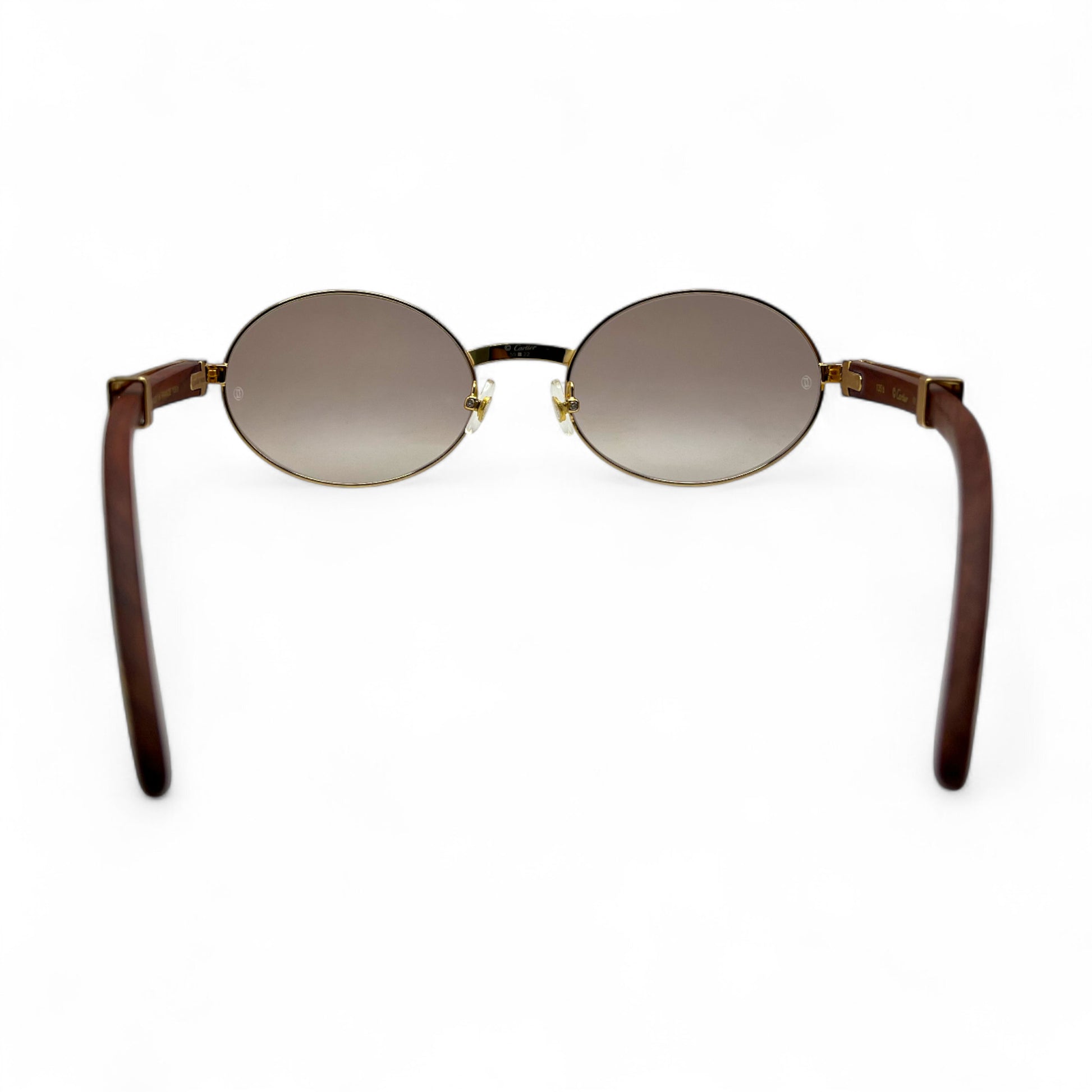 Giverny - 55-22 Gold Woods Sunglasses w/ Light Brown Lenses - Luxury Optical