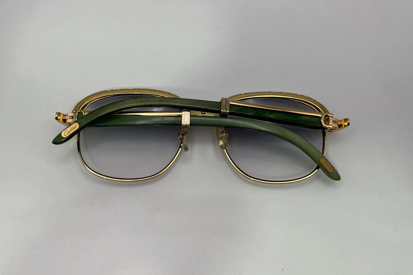 Malmaison - Gold Green Woods w/ Diamond Frame & Light Gray Lenses