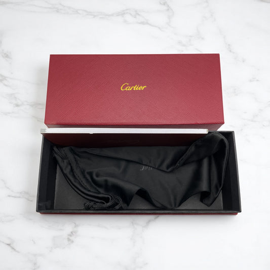 Cartier Genuine Eyeglass Box w/ Black Sleeve
