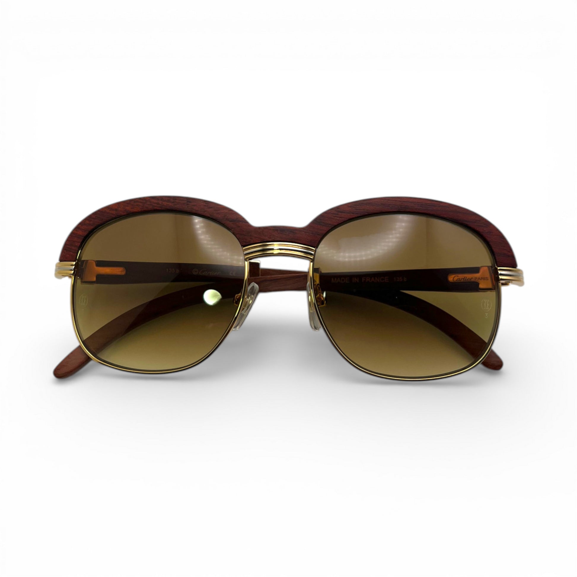 Malmaison - 56-20 Woods Sunglasses w/ Olive Brown Lenses (90s) - Luxury Optical