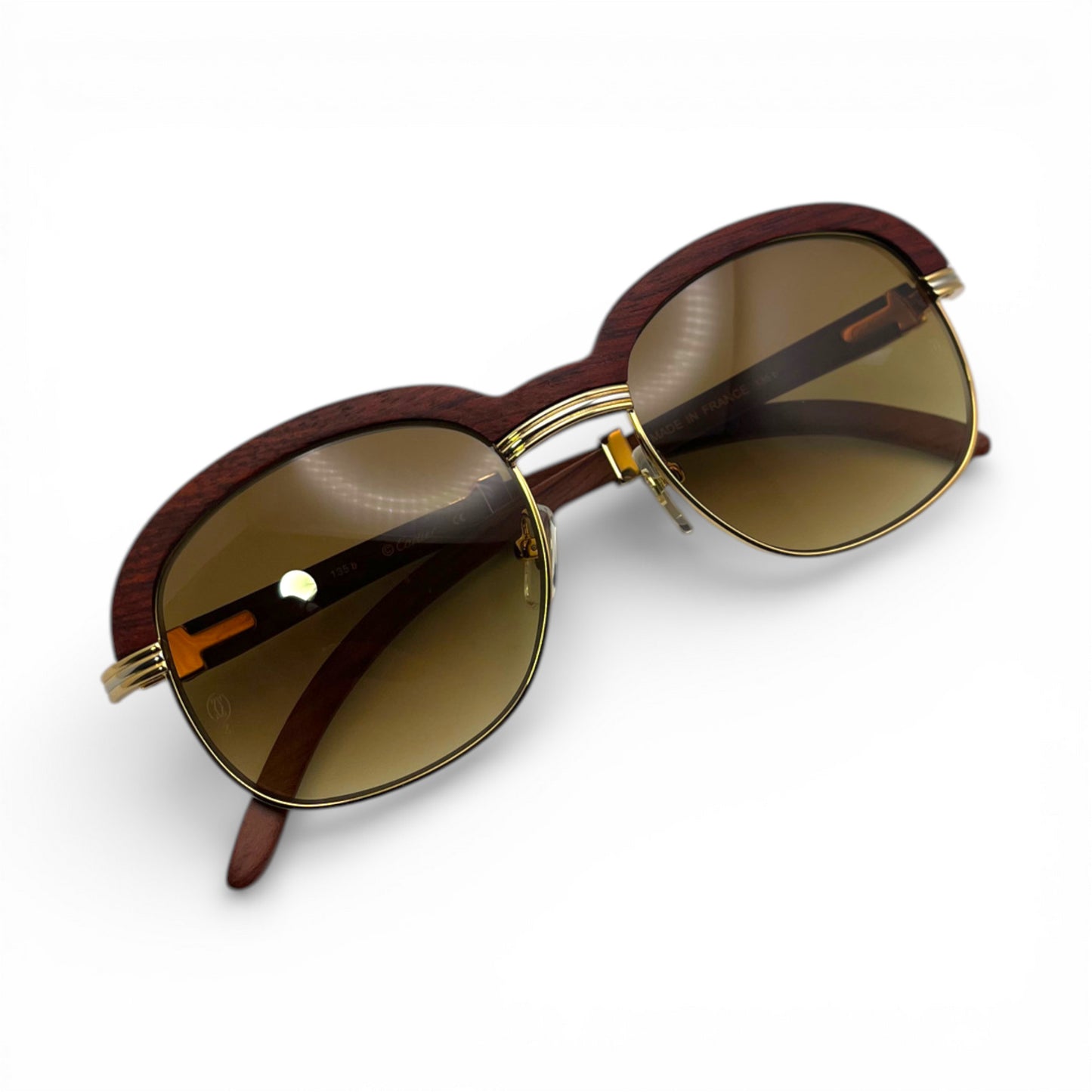 Malmaison - 56-20 Woods Sunglasses w/ Olive Brown Lenses (90s) - Luxury Optical