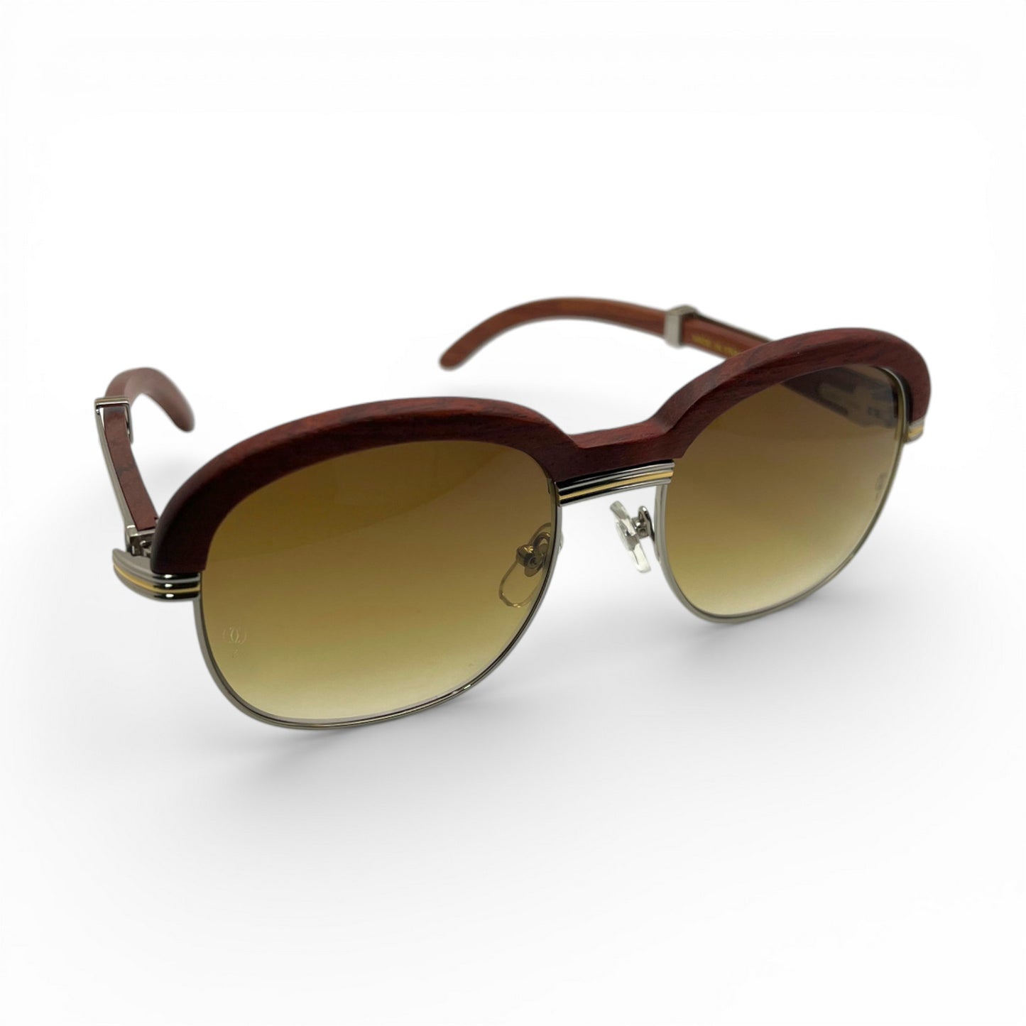 Malmaison - 56-20 Woods Sunglasses w/ Olive Brown Lenses (90s) - Luxury Optical