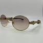 Giverny - Gold White Buffs w/ Brown Lenses - Diamonds DB Channel Set