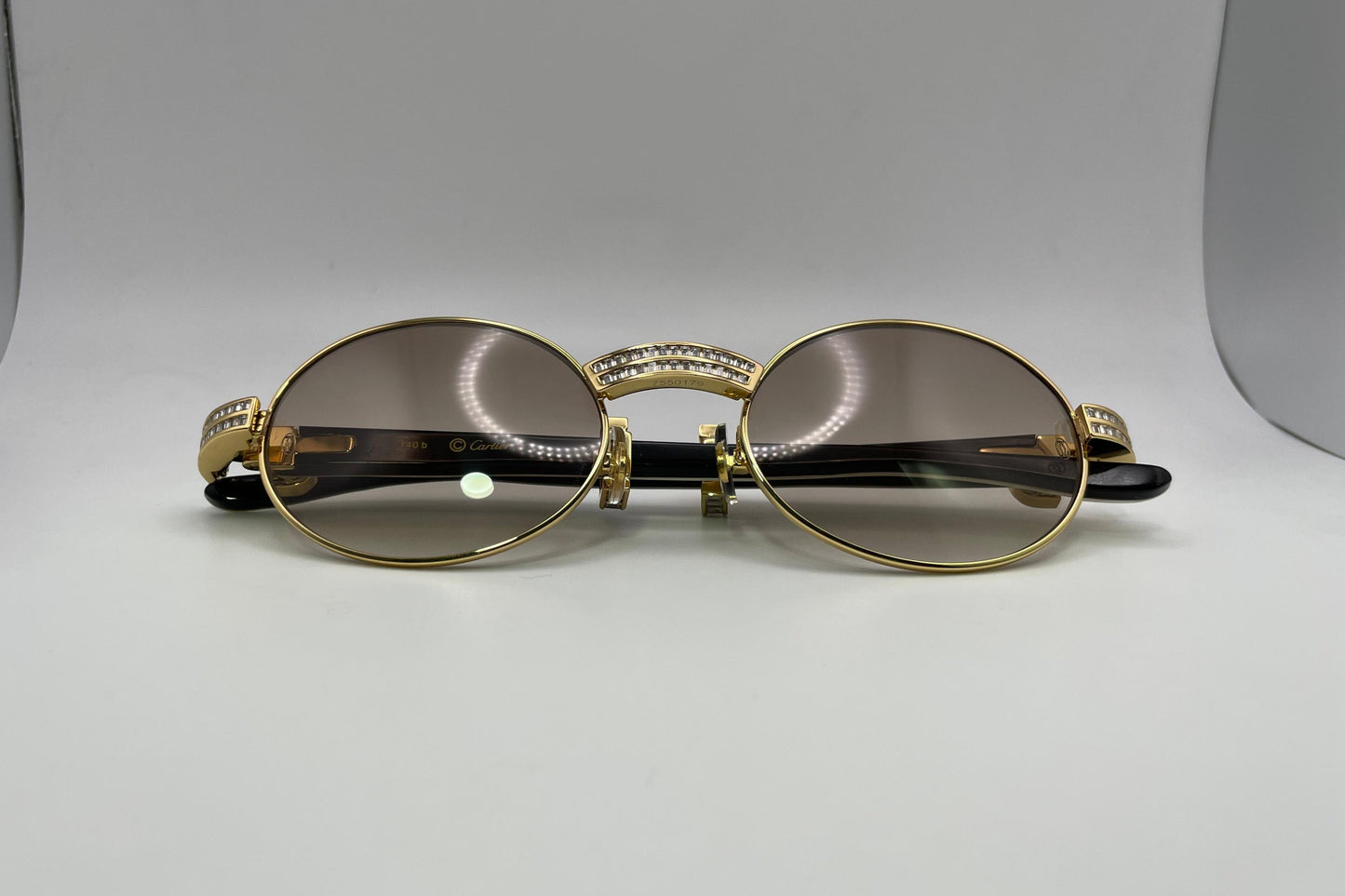 Giverny - Gold White Buffs w/ Brown Lenses - Diamonds DB Channel Set