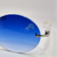 C Decor "Detroit Lions" - Silver Marbles w/ Deep Blue Oval Lenses