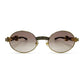 Giverny - Gold Black Buffs w/ Brown Lenses - Diamonds DB Channel Set